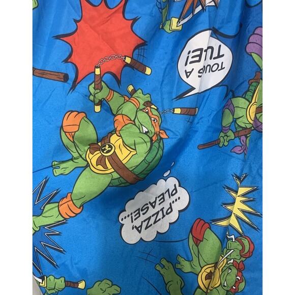 Teenage Mutant Ninja Turtles Blue Twin Fitted Sheet Only 2015 Nickelodeon - Picture 3 of 7